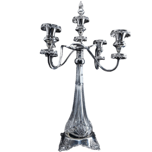 c1900 American Brilliant Period Cut Glass candelabra