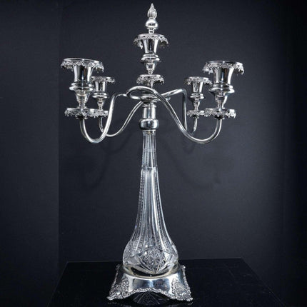 c1900 American Brilliant Period Cut Glass candelabra