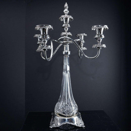 c1900 American Brilliant Period Cut Glass candelabra