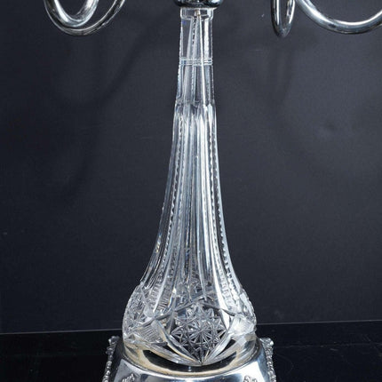 c1900 American Brilliant Period Cut Glass candelabra