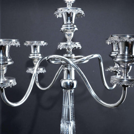 c1900 American Brilliant Period Cut Glass candelabra