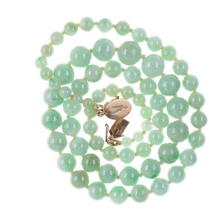 Vintage Gumps A Jadeite beaded necklace