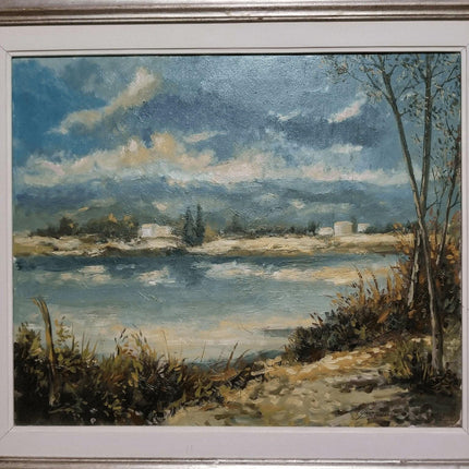 Francesco Saverio Taddei Italian Listed Artist Coastal Landscape Oil Painting