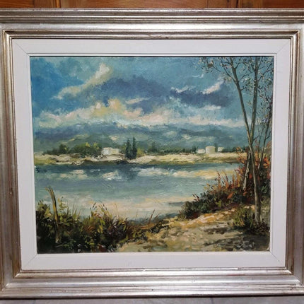 Francesco Saverio Taddei Italian Listed Artist Coastal Landscape Oil Painting