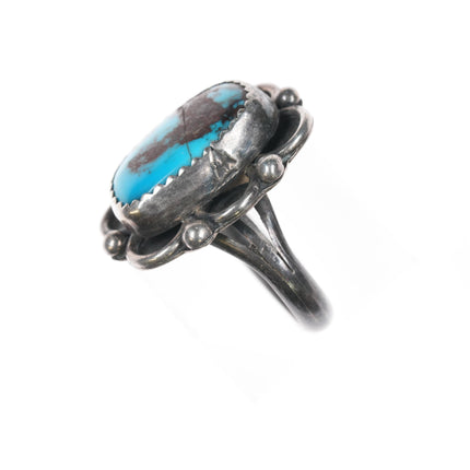 sz9 50's-60's Bisbee turquoise Navajo sterling ring