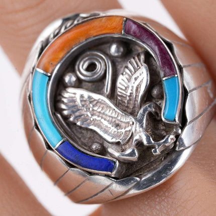 sz12 Navajo Sterling silver Eagle ring