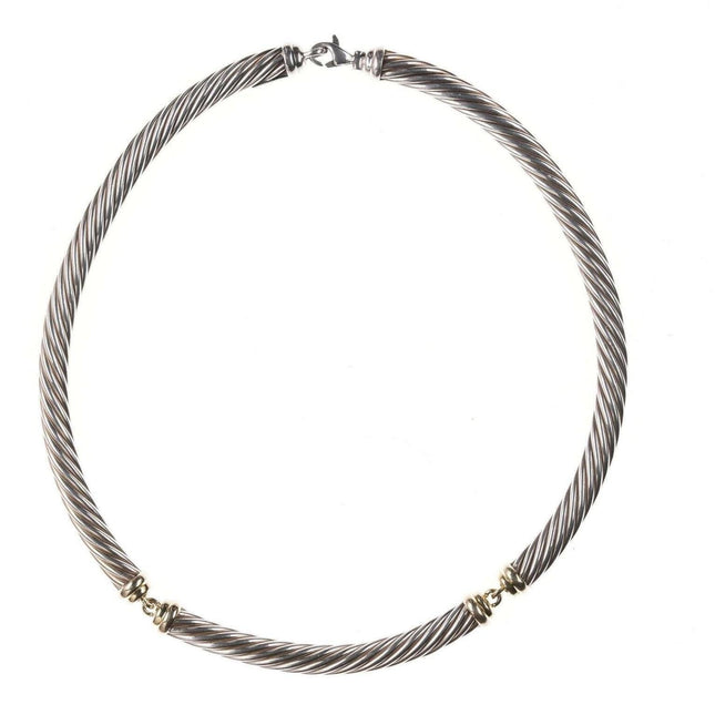 David Yurman Sterling/14k Kabelhalskette