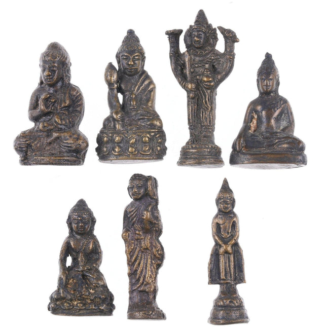 Antikes Bronze-Buddha-Opium-Gewichtsset