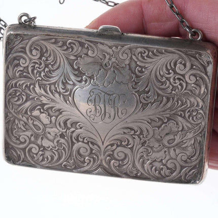 c1900 Antique Sterling Calling card case/wallet