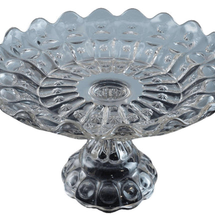 Riesiges EAPG Priscilla von Dalzell, Gillmore und Leighton Glass Centerpiece Kompott aus der Zeit um 1880