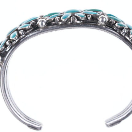 40's-50's Native American sterling/turquoise cluster bracelet