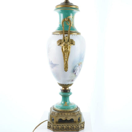 Antique Hand Painted French Sevres Style Porcelain lamp