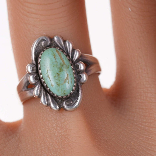 sz8.5 Vintage Bell Trading Post Native American sterling and turquoise ring