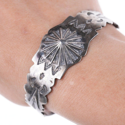 6.5" Fred Harvey Era Southwestern silver bracelet