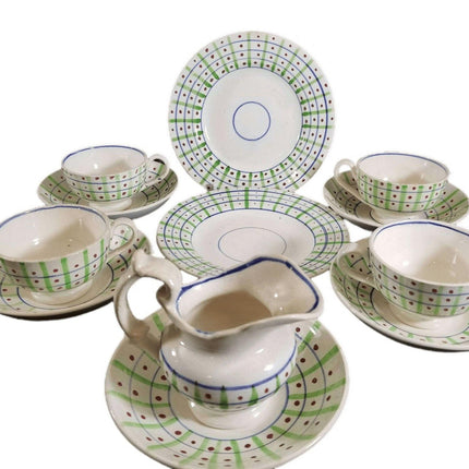 Staffordshire Childs Tea Set Pearlware Mid 19th century 12 piece