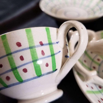 Staffordshire Childs Tea Set Pearlware Mid 19th century 12 piece