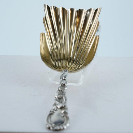 1890's Durgin Louis XV Sterling Cracker scoop with gold wash bowl