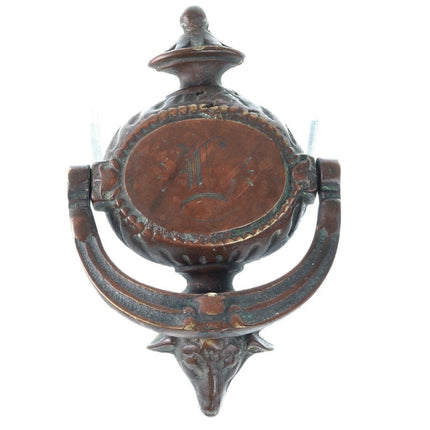 18th/19th Century American Door Knocker from Norfolk Virginia L Monogram