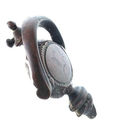 18th/19th Century American Door Knocker from Norfolk Virginia L Monogram