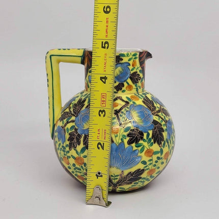 c1880 Austrian Hand Painted and Gilt multicolor Pitcher