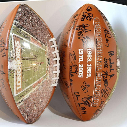 Darrell Royal Texas Memorial Stadium 4 Time National Championships Signed Footba