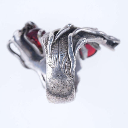 sz6.75 Antique Chinese Silver Dragon ring