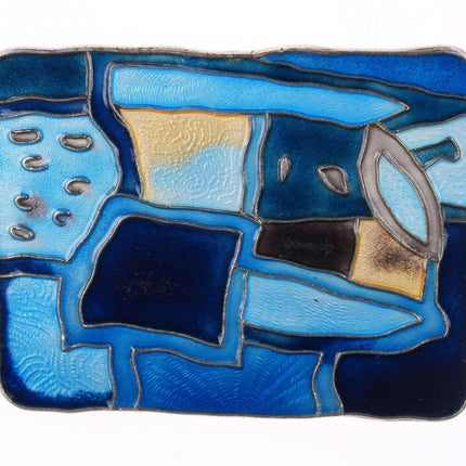 David Andersen Norway Sterling Enamel MCM Abstract pin