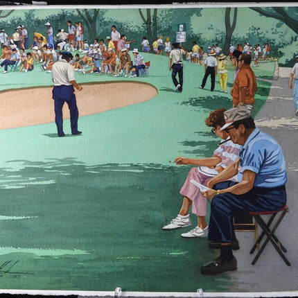 Abbott „Heck“ Hoecker Colonials National Invitation Golf Tournament 1987 Fort Worth, Texas Aquarell „Rest in the Shade“