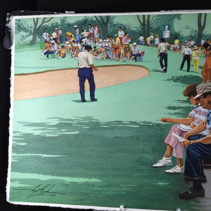 Abbott „Heck“ Hoecker Colonials National Invitation Golf Tournament 1987 Fort Worth, Texas Aquarell „Rest in the Shade“