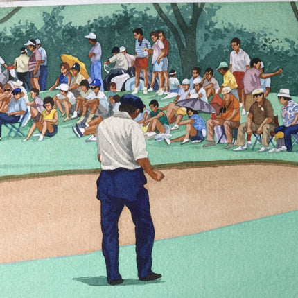 Abbott „Heck“ Hoecker Colonials National Invitation Golf Tournament 1987 Fort Worth, Texas Aquarell „Rest in the Shade“