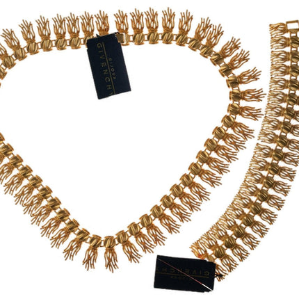 1980's Givenchy Bijoux Necklace and Bracelet set unworn