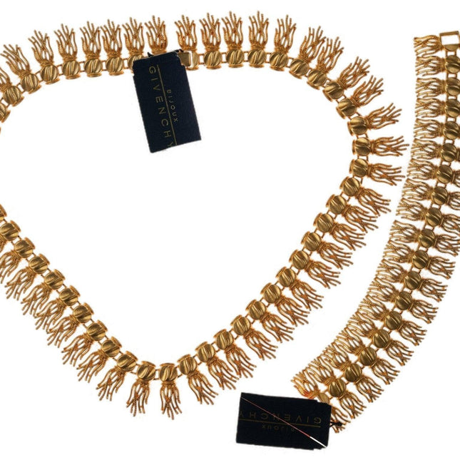 1980's Givenchy Bijoux Necklace and Bracelet set unworn