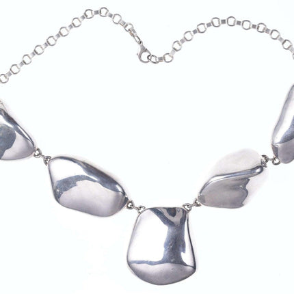 Retro Modernist Freeform Sterling necklace