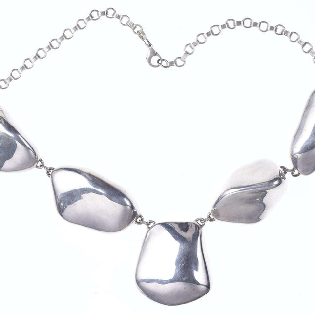 Retro Modernist Freeform Sterling necklace