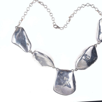 Retro Modernist Freeform Sterling necklace