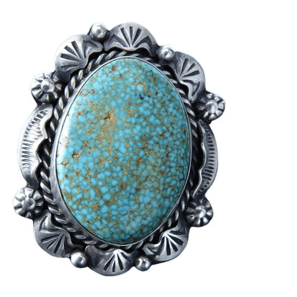 sz8 Sterling Silver Kingman Waterweb turquoise ring