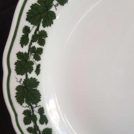 Meissen Full Green Vine Scalloped 8 7/8" luncheon Plate (multiple available)