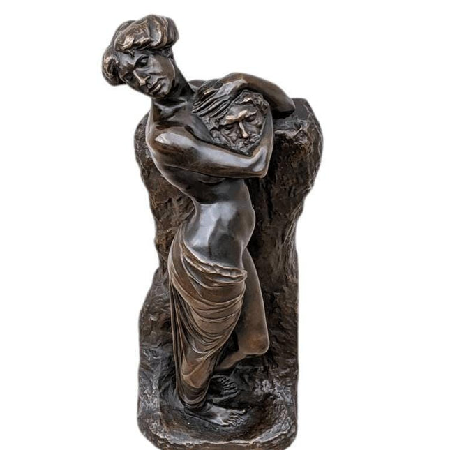 c1915 22" Bronzeskulptur der Salome mit dem Kopf Johannes des Täufers von Philipp Modrow (1882-1925)