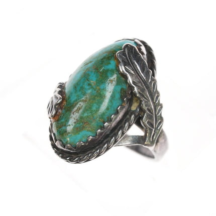 sz6 Vintage JDC Native American sterling and turquoise ring