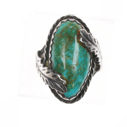 sz6 Vintage JDC Native American sterling and turquoise ring