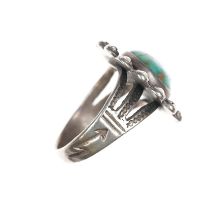 sz5.5 c1940's Navajo Curio sterling and turquoise ring