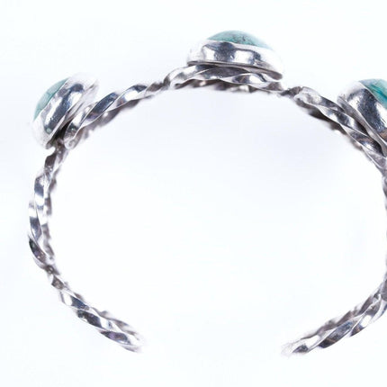 6.75" Vintage Southwestern sterling/turquoise cuff bracelet