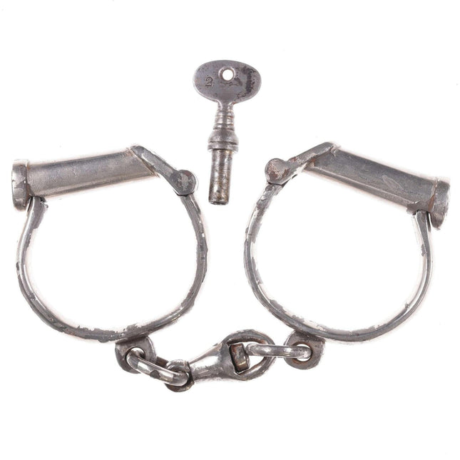 c1900 Croft Darby Style Antique Handcuffs