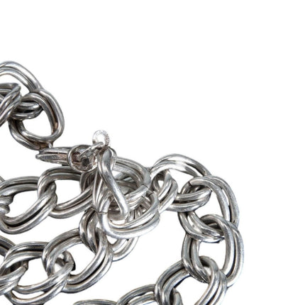 17" 97 gram Sterling Silver Double Chain link necklace