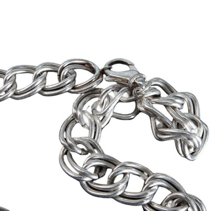 17" 97 gram Sterling Silver Double Chain link necklace