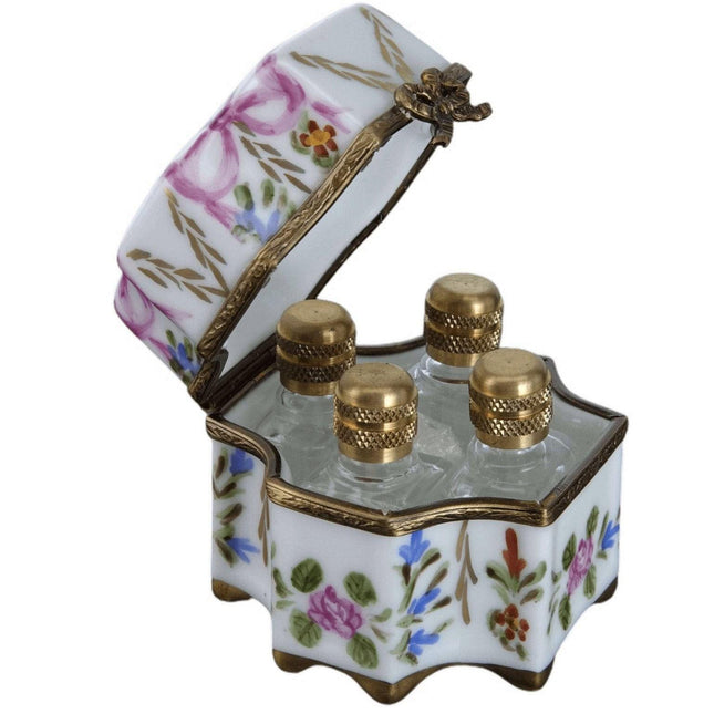 Limoges Trinket Box Perfume bottle Holder u