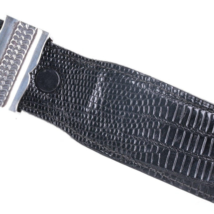 32" James Reid Santa Fe Sterling Silber Southwestern 1" Ranger Set am Randall D Moore Lizard Belt