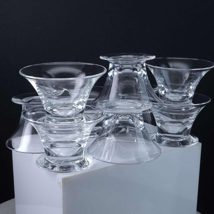 Steuben Mid Century Modern Fruit/Seafood Cocktail Glasses American Art Crystal s