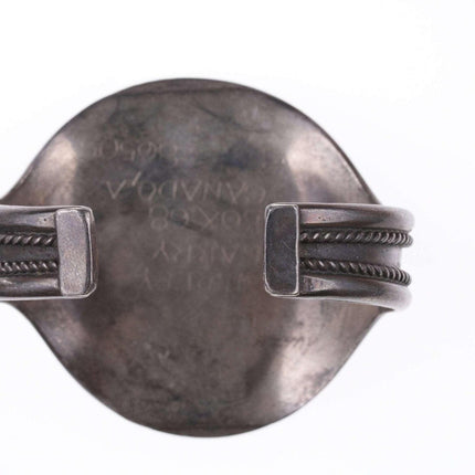 ca. 1940er Jahre Navajo Large Pilot Mountain türkisfarbenes Silberarmband