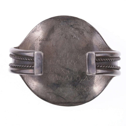 ca. 1940er Jahre Navajo Large Pilot Mountain türkisfarbenes Silberarmband